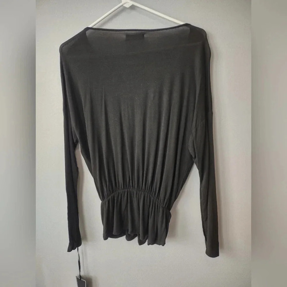 Revolve Michael Lauren Seth long sleeve drop shoulder wrap top size XS NWT - Picture 4 of 8